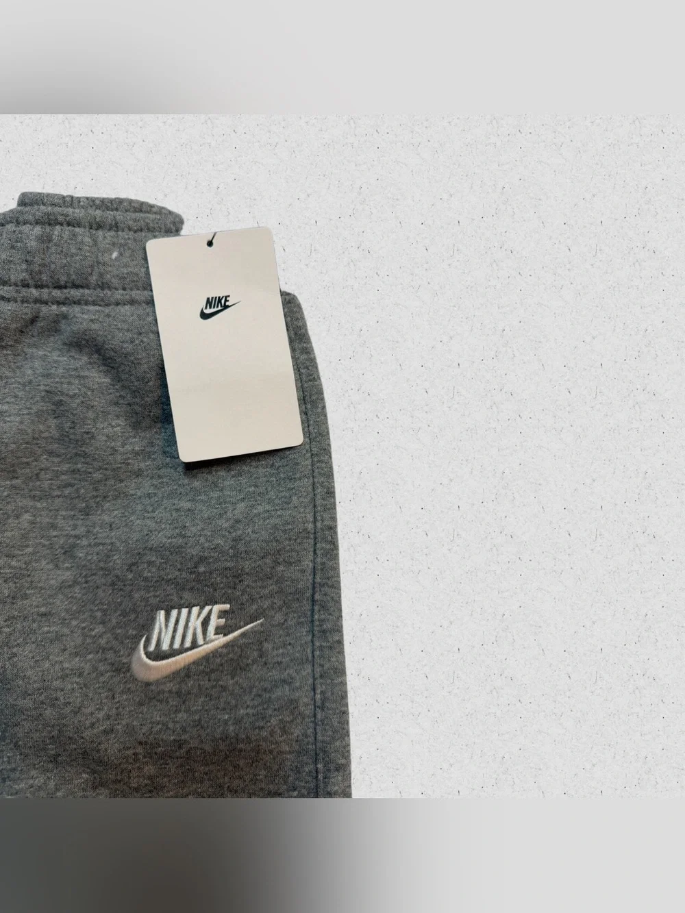 Nike Boys Grey Sweat Joggers with White Logo